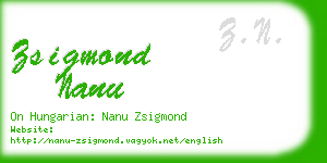 zsigmond nanu business card